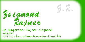 zsigmond rajner business card